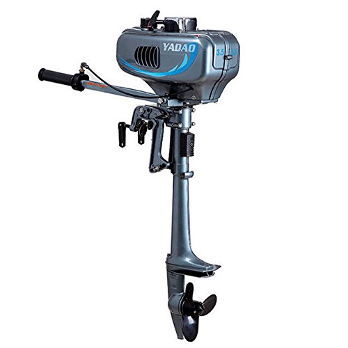 SENDERPICK 2-Stroke 3.5-HP Motor Fueraborda Motor de Barco Sistema de Enfriamiento de Agua Barco de Pesca Embarcaciones de Remolque Motor Eje Corto