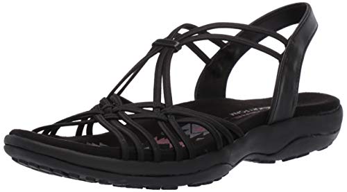 Skechers Reggae Slim-Slip Spliced, Sandalias de Talón Abierto para Mujer, Negro (Black Blk), 37 EU