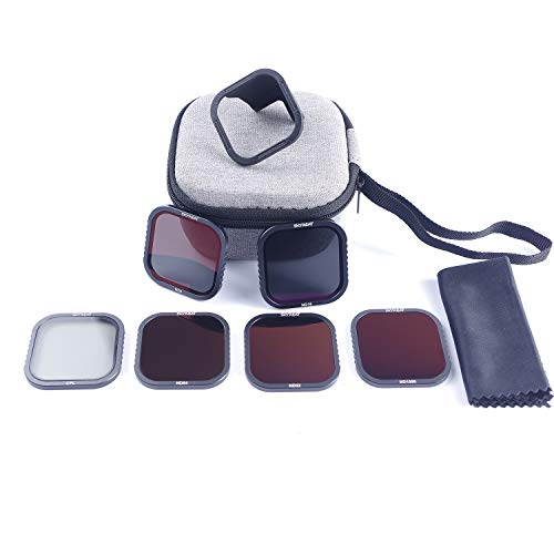 Skyreat ND - Juego de 6 filtros para GoPro Hero 8 Black (CPL/ND8/ND16/ND32/ND64/ND1000) con Base de Filtro magnético HotSwap