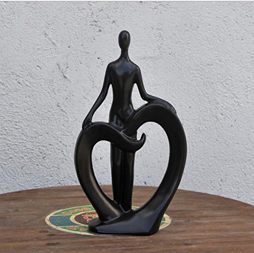 stauely Adornos nórdicos Decoraciones para el hogar Adornos creativos para Parejas artesanías Figuras Adornos de Figuras de cerámica