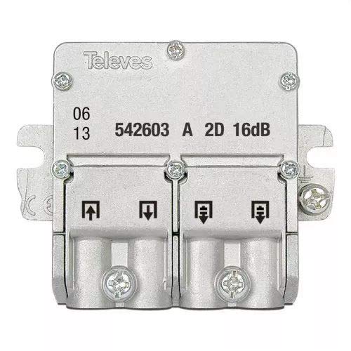 Televes 542603 - Mini derivación 5 2400mhz easyf 2d 16db a-