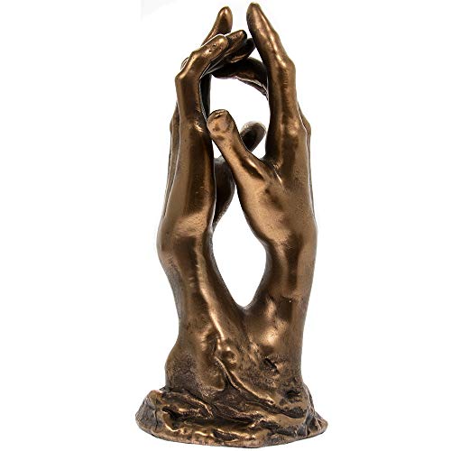 Thorne Antiques & Collectables Le Secret – Escultura de manos de bronce inspirada en Rodin