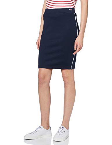 Tommy Hilfiger Piping Bodycon Skirt Falda, Azul (Black Iris 002), Medium para Mujer