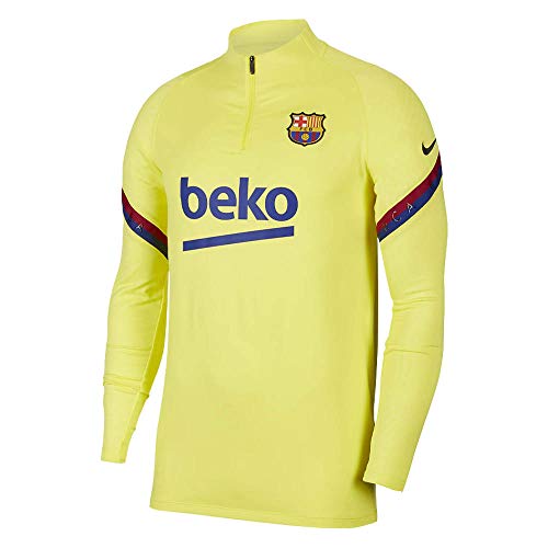 Top FC Barcelona Strike 2020 - Camiseta de entrenamiento para hombre, color amarillo, Jaune - Rouge - Bleu, medium