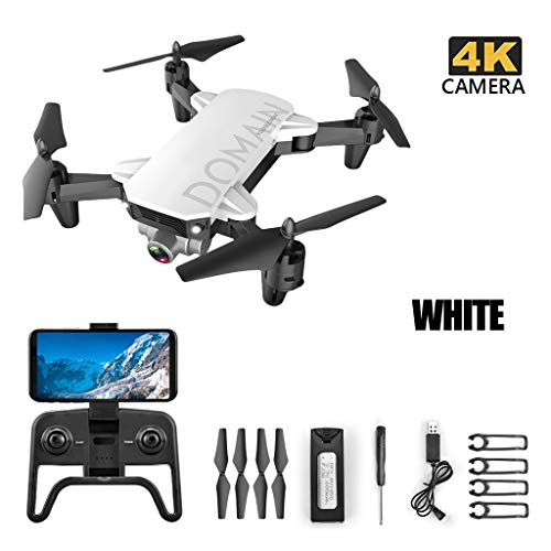 TwoCC Mini Drone,2.4Ghz 4Ch 4K WiFi Altitude Hold Cámara de Ángulo Ajustable RC Quadcopter Drone Plegable