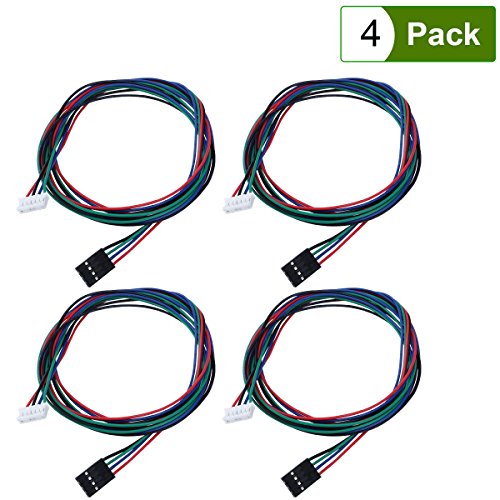 UEETEK 4 Pcs Bipolar Stepper Motor Cables de 100 cm de largo para NEMA 17 utilizados en Reprap 3D Impresoras Máquinas CNC