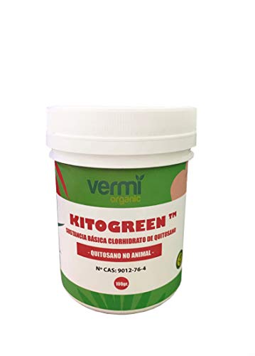 VERMIORGANIC Fungicida Ecológico Kitogreen, 100GR. Quitosano de Origen no Animal. Efectivo contra la araña roja. Revitaliza el césped. Disponemos de exclusividad de distribución en España.