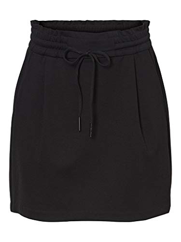 Vero Moda Vmeva Mr Short Ruffle Skirt Noos Falda, Negro, M para Mujer