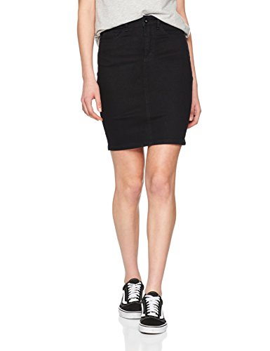 Vero Moda Vmhot Nine HW Dnm Pencil Skirt Mix Noos Falda, Negro (Black Black), 40 (Talla del Fabricante: Large) para Mujer