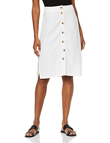 Vero Moda Vmmalli HW Blk Skirt Wvn Falda, Blanco (Snow White Snow White), 36 (Talla del Fabricante: X-Small) para Mujer