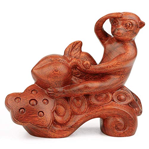 WEHOLY Estatua Escultura Decoración Esculturas Estatuas Palisandro Craf Zodiaco Ovejas Tallado en Madera Maciza Ovejas afortunadas Tallado en Madera Ovejas Feng Shui Decoración Cabra de Madera