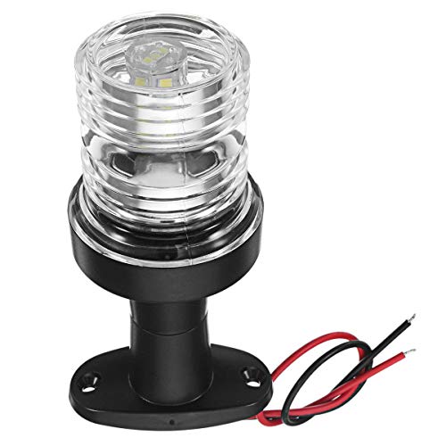 Yi Yi Ma Shi Pin El Equipo Eléctrico Y La Iluminación 12v Barco Marino LED indicador Luces de popa Impermeables for pontón yate Skeeter Coche Parte (Color : Negro)