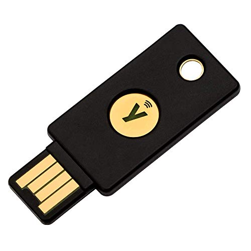 Yubico - YubiKey 5 NFC - Two Factor Authentication USB and NFC Security Key, Fits USB-A Ports and Works with Supported NFC Mobile Devices - Protect Your Online Accounts with More Than a Password