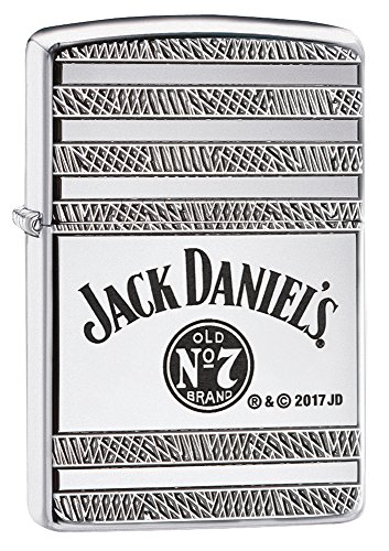 Zippo Z29526 Mechero Jack Daniels Old nº 7, Unisex Adulto, Gris, 6x4x1