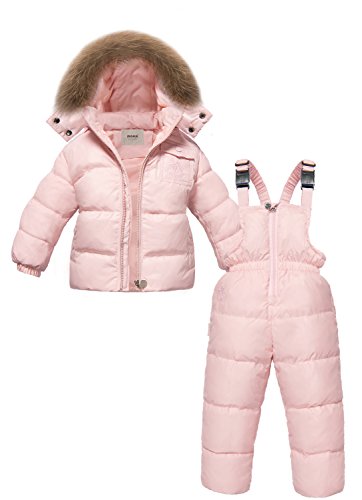 ZOEREA Trajes de Esquí para Niñas Chaquetas Niño Abrigos con Capucha + Pantalones de Nieve Invierno Ropa Set 2 Piezas