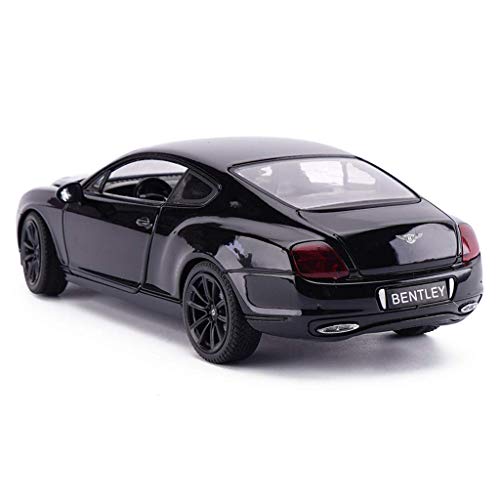 ZY Modelo de Coche 1:24 Bentley Continental ISR Simulación de aleación de fundición a presión de joyería Juguete Adornos Colección Coche de Deportes de 19x8x5.5CM (Color: Negro B) LOLDF1