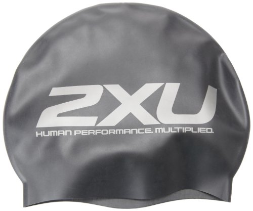 2XU Unisec Gorro de natación de Silicona, Color Negro, Talla única