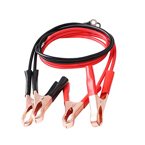 4Pcs 50A Cable de batería Pinza de cocodrilo, Clip de batería Batería del Coche Cable de alimentación Línea de Cable Línea de cocodrilo Pinzas de sujeción para inversores de Alta Potencia