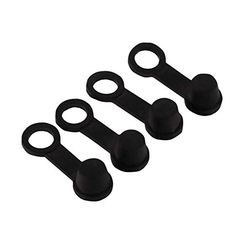 4x Freno de caucho negro Purgado Unversal Purgador Válvula Pezón Grasa Tapa protectora Cubierta contra el polvo 8 mm Motocicleta Moto Tapa protectora Cubierta protectora contra el polvo de goma