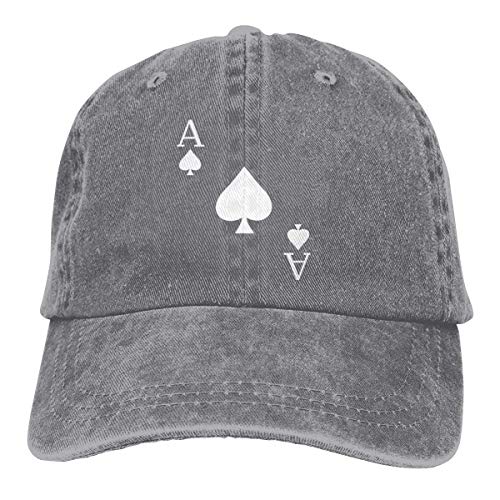 Ace of Diamonds Gorra de béisbol clásica lisa, estilo polo, para actividades al aire libre, mantener la cabeza fresca, perfil bajo, gris