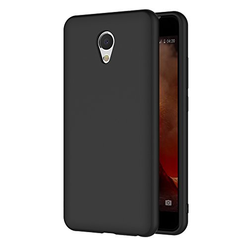 AICEK Funda Meizu M5 Note, Negro Silicona Fundas para Meizu M5 Note Carcasa Meizu M5 Note Negro Silicona Funda Case