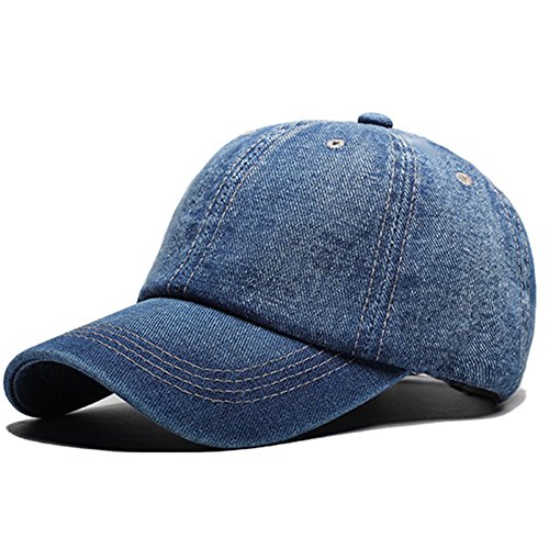 amorar Cowboy Lavar Gorra de béisbol Polo Estilo clásico Sport Casual Plain Sombrero para Hombres Mujeres, Mujer, Azul Oscuro