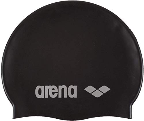 Arena Classic Gorro de Natación, Unisex Adulto, Negro (Black/Silver), Talla Única