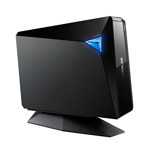 ASUS BW-16D1H-U Pro - Grabador de BLU-Ray Externo 16X, USB 3.0, Diseño de Stand, Compatible con Mac, Soporte M-Disc, Cifrado de Disco, Almacenamiento Web (12 Meses), Nero Backitup, E-Media, PowerDVD