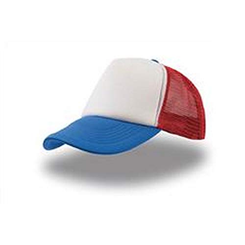 Atlantis Rapper 5 Panel Trucker Cap - White/Red/Royal - OS