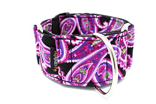 candyPet Collar Martingale para Perros - Modelo Cachemir (S: Ancho 4 cm (30-40cm diámetro))