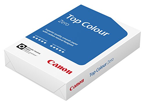 Canon Alemania Top Colour Zero Color Papel, 500 hojas, certificado FSC, de CO2 neutro, A4, 100 g/m², todas las impresoras HOCHWEIß CIE 164 (optimizado embalaje protector)