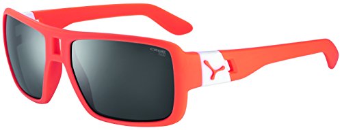 Cébé L.A.M. Gafas, Unisex Adulto, Naranja (neón) / Blanco (Mate), M