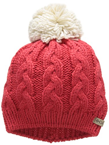 Columbia In-Bounds Beanie - Gorro para Mujer, Mujer, Boina, CL9996, Red Camellia/Chalk, Talla única