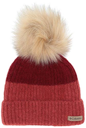 Columbia Winter Blurâ Pom Beanie Gorro, Unisex Adulto, Beet, Daredevil, O/S