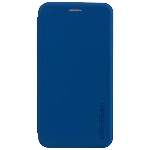 Commander - Funda Tipo Libro para Huawei Y6 2018 Soft Touch Maritim Blue