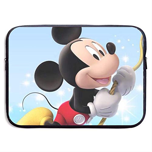 Cute Bi Funda para Computadora Portátil Bolsa de Transporte Suave a Prueba de Golpes Flying Mickey Mouse Tablet Maletín Bolsa de Transporte Computadora Portátil 13 Pulgada