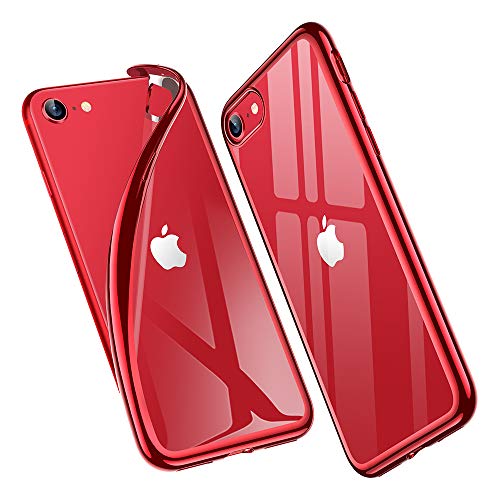 ESR Funda para iPhone SE/8/7 [Funda TPU][No amarillea][Tapa Trasera de Solo 1,1 mm] [Esquinas con Absorción de Golpes][Funda de Silicona Flexible] Plata Brillante