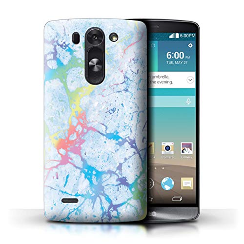 eSwish Carcasa/Funda Dura para el LG G3 Mini S/D722 / Serie: Efecto Mármol Holográfico Color - Piedra Preciosa Azul