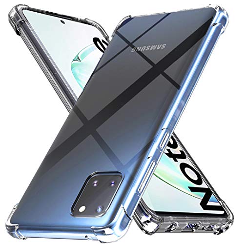 Ferilinso Funda para Samsung Galaxy Note 10 Lite Carcasa,[Reforzar la versión con Cuatro Esquinas][Funda Protectora de la cámara] Funda Protectora de Silicona de Piel TPU (Transparente)