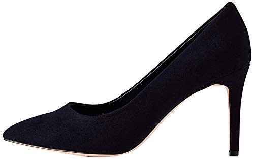 find. Wide Fit Point Court Shoe Zapatos de tacón con Punta Cerrada, Azul Navy, 36 EU