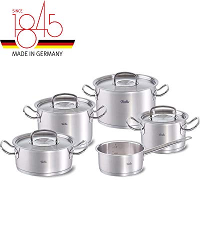 Fissler Original-Profi Collection Batería 5 Piezas, para Todo Tipo de cocinas, Acero Inoxidable 18/10