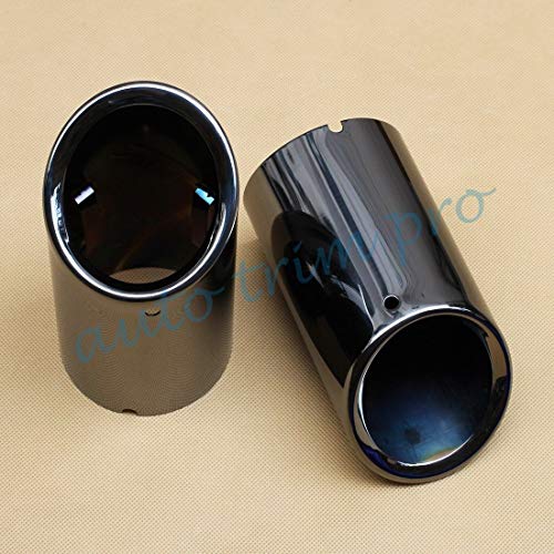 Fit For Audi A4 B8 1.8/2.0T 2009-2017 Rear Exhaust Tail Muffler Tip Pipe Accessories Decorate (Black)