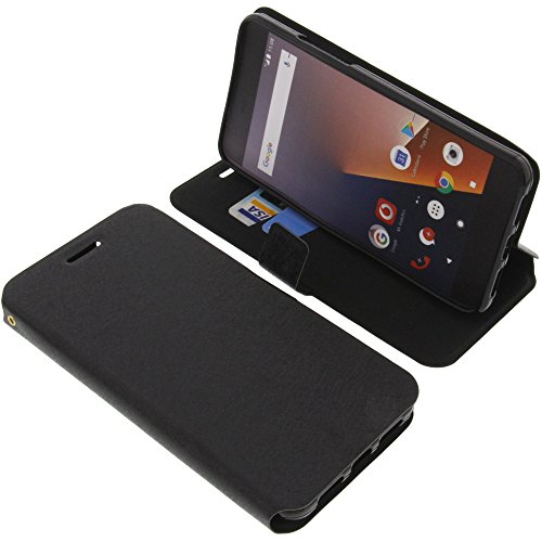 foto-kontor Funda para Vodafone Smart V8 Estilo Libro Negra Protectora