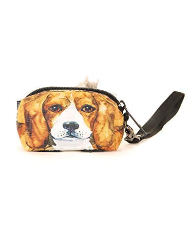Fydelity PoopyCUTE- Dispensador de bolsas de basura para perro y propietario de moda, suministros para cachorros, estilo de moda de lujo, con clip de sujeción para bolsa/viaje/caminata/regalo/llave: