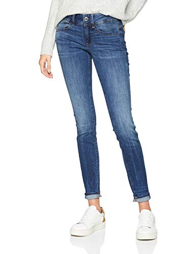 G-STAR RAW Lynn Mid Skinny Vaqueros, Negro (Medium Indigo Aged 8968-6028), 23W / 30L para Mujer