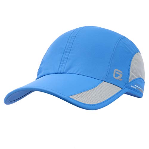 GADIEMKENSD Quick Dry Sports Hat Lightweight Breathable Soft Outdoor Run Cap (Classic up, Blue)