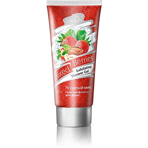 Gel de Ducha Exfoliante Bayas Mixtas, TianDe 30123, 200 ml, rejuvenecimiento de la piel!