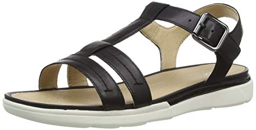 Geox D Sandal Hiver B, Sandalias con Tira Vertical para Mujer, Negro (Black C9999), 42 EU