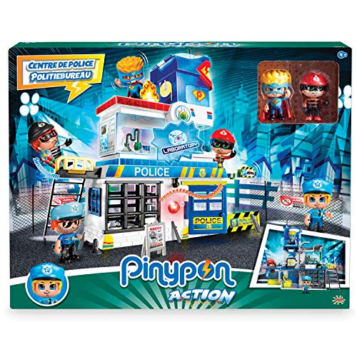 Giochi Preziosi Pinypon Action - Estación de policía con 2 Personajes Mix&Match y Accesorios