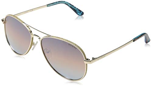 Guess GU7555 33F 59 Monturas de gafas, Dorado (Oro), Unisex Adulto